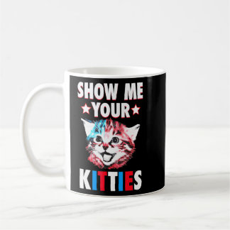 Show Me Your Kitties Cat Retro Vintage Sunset Coffee Mug