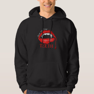 Show Me Your Teeth Vampire Halloween Graphic Hoodie