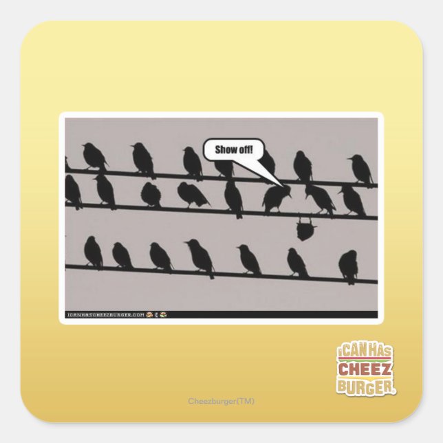 Show off! square sticker (Front)