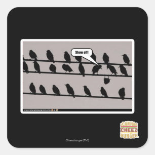 Show off! square sticker