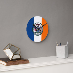 Show off your colors - New York Round Clock