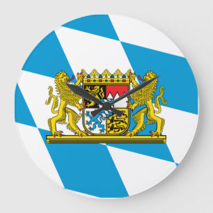 Show off your colours - Bayern/Bavaria Large Clock