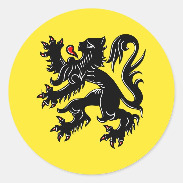 Show off your colours - Flanders Classic Round Sticker (Front)