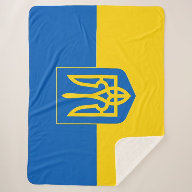 Show off your colours – Ukraine Sherpa Blanket (Front)