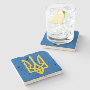 Show off your colours – Ukraine Stone Coaster