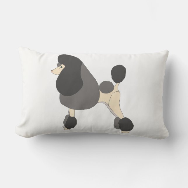 Show Poodle Lumbar Cushion (Front)