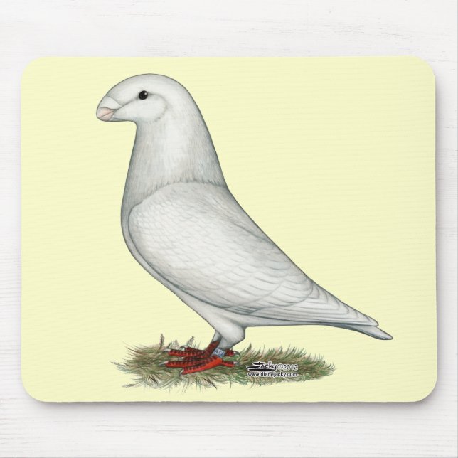 Show Racer White Mouse Mat (Front)