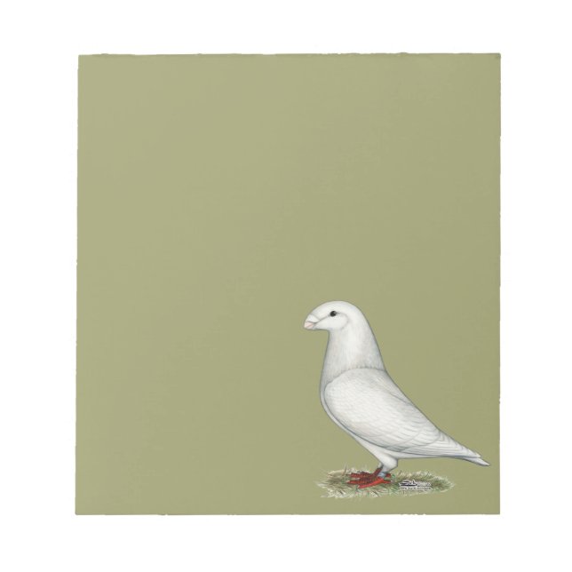 Show Racer White Notepad (Front)