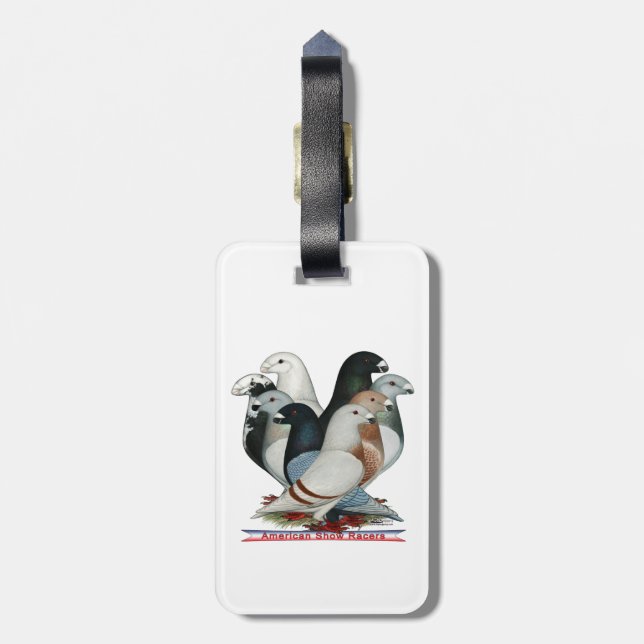 Show Racers Eight Luggage Tag (Back Vertical)