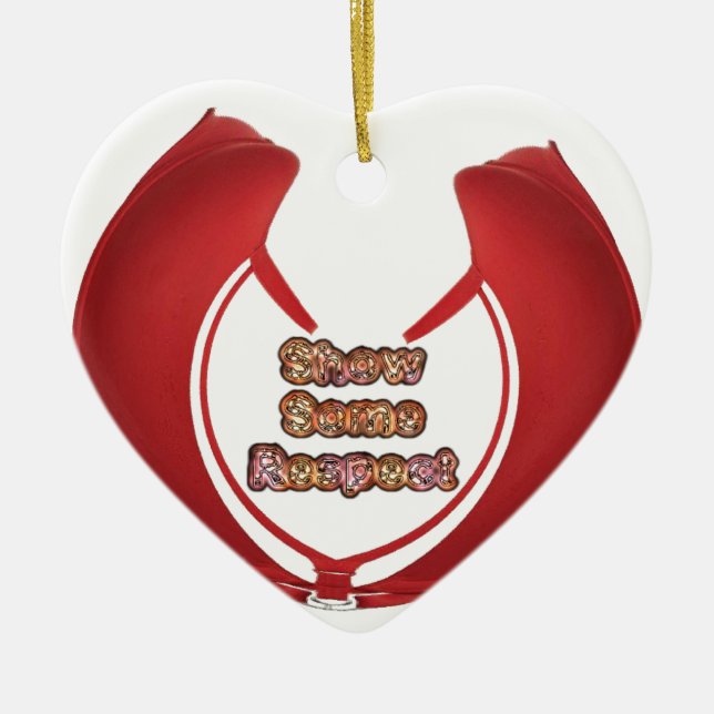 Show Some Respect Art Print Ceramic Tree Decoration (Front)