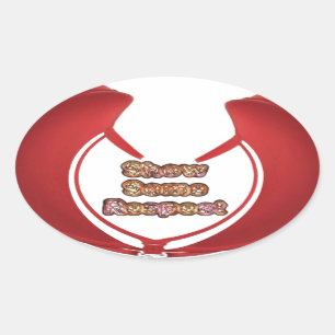 Show Some Respect Art Print Oval Sticker