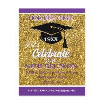 Show stopper Class Reunion invitation post card