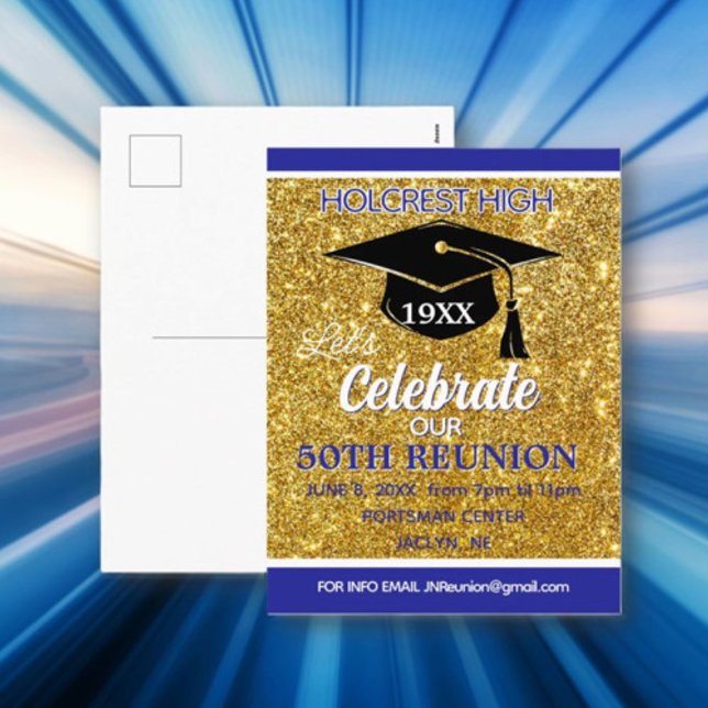Show stopper Class Reunion invitation post card (Creator Uploaded)