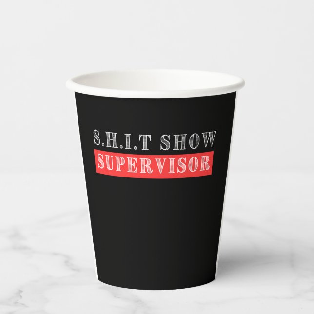 Show Supervisor Paper Cups (Front)