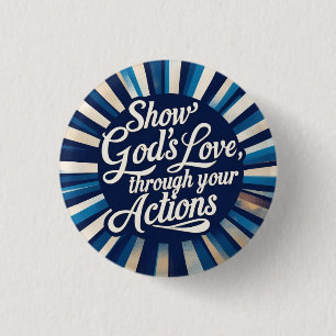 Show the world 3 cm round badge