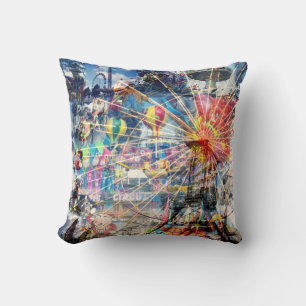Show Time Decoupage Throw Cushion. Cushion