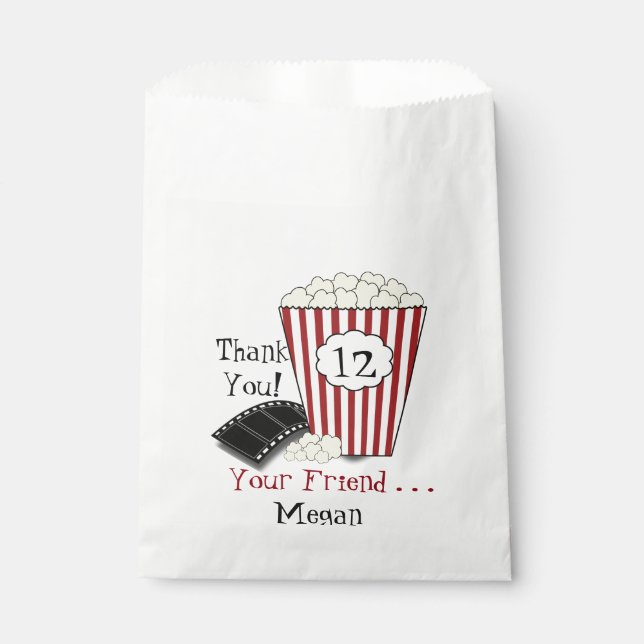 Show Time Popcorn Theme Favour Bag (Front)