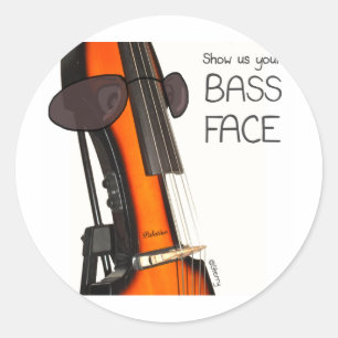 Show us your Bass Face! - Sterry Cartoons Classic Round Sticker