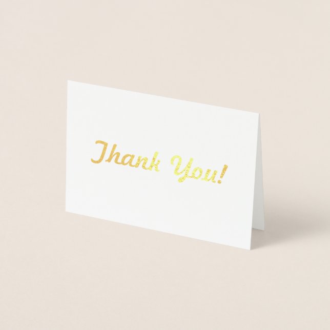 Show Your appreciation with a beautiful Thank You! Foil Card (Front)