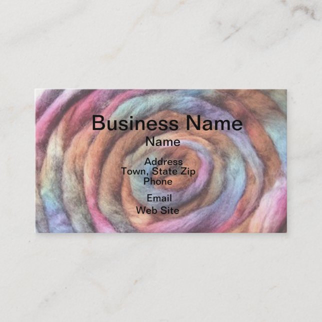 Show Your Colours Fibre Business Card (Front)