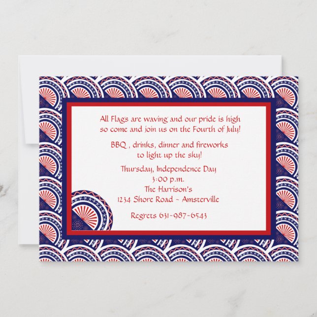 Show Your Colours Patriotic Invitation (Front)