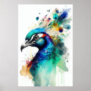 Show Your Colours - Peacock Poster Print