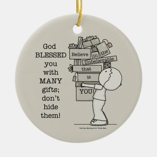 Show Your Gifts Ceramic Tree Decoration (Front)