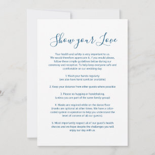 Show your love social distancing wedding navy announcement