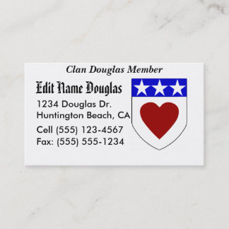Show your pride! Clan Douglas Business Cards!... Business Card