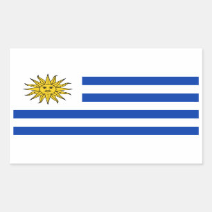 Show your pride in Uruguay! Rectangular Sticker