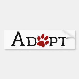 Show Your Support For Cat Adoption Bumper Sticker