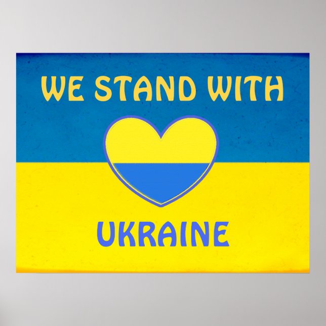 Show your Support for Ukraine with this Poster (Front)