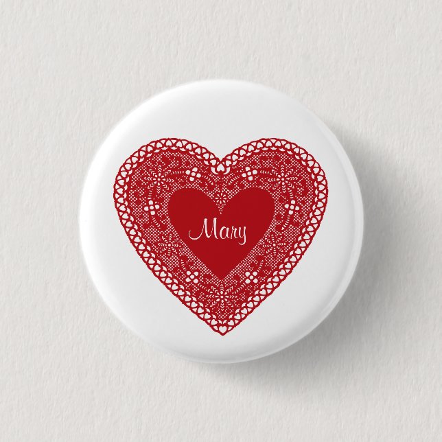 Show Your Valentine Heart 3 Cm Round Badge (Front)