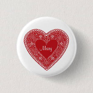 Show Your Valentine Heart 3 Cm Round Badge