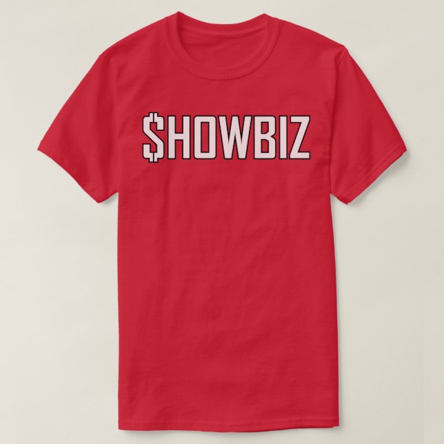 Showbiz White T-Shirt (Design Front)