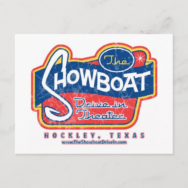 Showboat Drive in Post Card (Front)