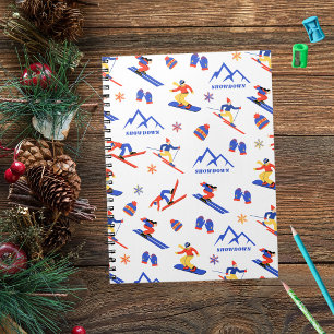 Showdown Mountain Montana Ski Snowboard Pattern Notebook