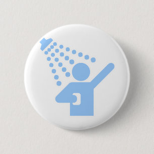 Shower 6 Cm Round Badge