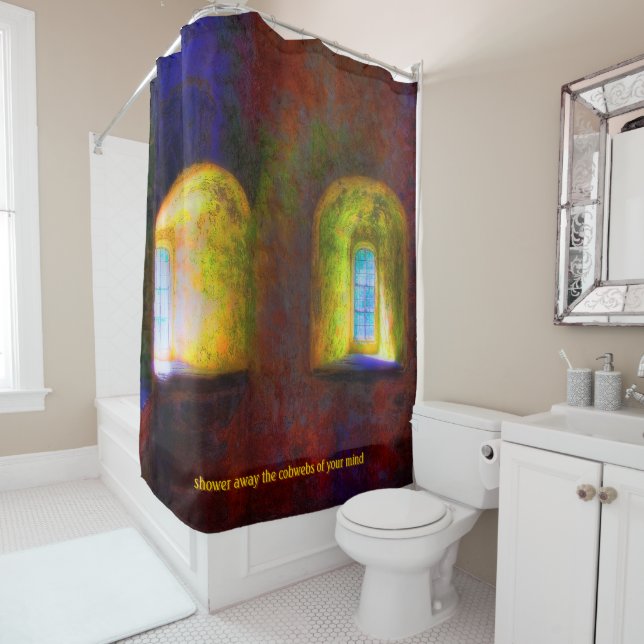 Shower away the cobwebs of your mind - luxury shower curtain (In Situ)