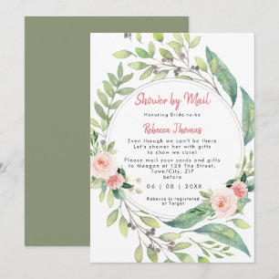 shower by mail afar floral bridal shower invitation