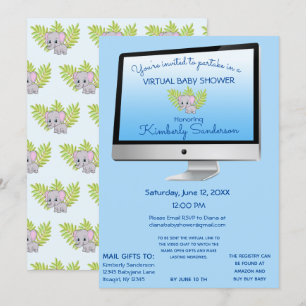 Shower By Mail Baby Boy Blue Online Invitation