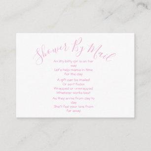 Shower By Mail Baby Girl Pink Enclosure Card