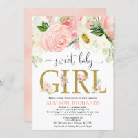 Shower by mail blush pink gold girl baby shower