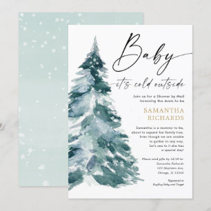 Shower by Mail gender neutral winter baby shower Invitation