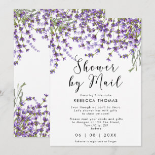 shower by mail lavender bridal shower invitation