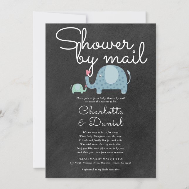 Shower By Mail Long Distance Sprinkle Invitation (Front)