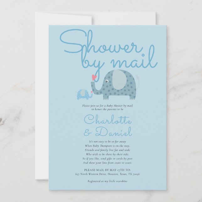 Shower By Mail Long Distance Sprinkle Invitation (Front)