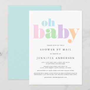 Shower by Mail Oh Baby Pastel Minimal Modern Invitation