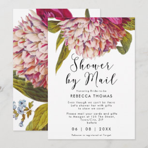 shower by mail pink floral virtual bridal shower invitation