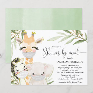 Shower by Mail safari animals gender neutral baby Invitation